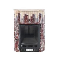 Ферингер Портал Малютка Мрамор "Россо Леванте", наборная ламель, печь с закрытой каменкой