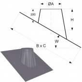 «Шидель PERMETER 25 проходы через крышу 11c, внутр. 130 мм., внешн. 180 мм., серый» – 1
