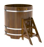 «Купель Bentwood из лиственницы круглая мореная Рустик D 1,17 h-1,2» – 1