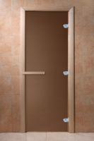 «Дверь "Теплая ночь" (каленое матовое стекло Бронза, 8мм, 1900х700 мм)» – 1