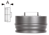 «Шидель PERMETER 50 заглушка тройника для твёрдого топлива, внутр. 200 мм., внешн. 300 мм., серый» – 1