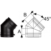 Шидель PERMETER 50 отвод 45° 7b, внутр. 250 мм., внешн. 350 мм., чёрный