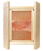 «Абажур Угловой липа с гималайской солью и узором» – 1