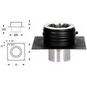 «Шидель PERMETER 25 переходник Кирпичная труба - PM50 9, внутр. 150 мм., внешн. 200 мм., чёрный» – 1