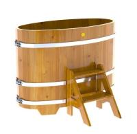 «Купель Bentwood из лиственницы овальная натуральная Рустик 0,69х1,31 h-1,0» – 1