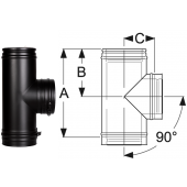 «Шидель PERMETER 25 тройник 90°, внутр. 200 мм., внешн. 250 мм., чёрный» – 1