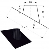«Шидель PERMETER 50 проходы через крышу 11c, внутр. 300 мм., внешн. 400 мм., чёрный» – 1