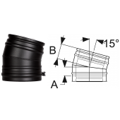 «Шидель PERMETER 50 отвод 15° 7d, внутр. 250 мм., внешн. 350 мм., чёрный» – 1