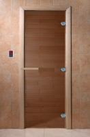 «Дверь "Теплый день" (каленое прозрачное стекло Бронза 8мм, 2000х800 мм)» – 1