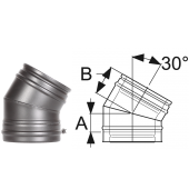 Шидель PERMETER 50 отвод 30° 7c, внутр. 250 мм., внешн. 350 мм., серый