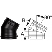Шидель PERMETER 50 отвод 30° 7c, внутр. 250 мм., внешн. 350 мм., чёрный