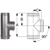 «Шидель PERMETER 50 тройник 90° 6a, внутр. 250 мм., внешн. 350 мм., серый» – 1