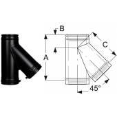 «Шидель PERMETER 50 тройник 45°, внутр. 350 мм., внешн. 450 мм., чёрный» – 1
