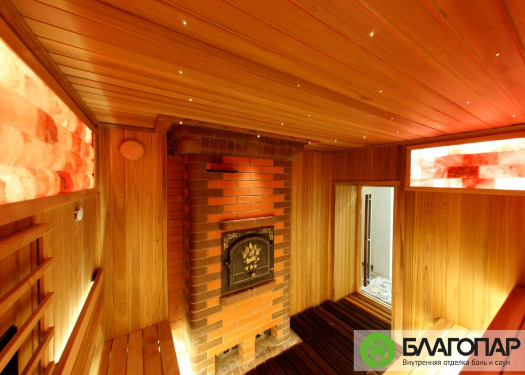 Освещение в бане в парилке