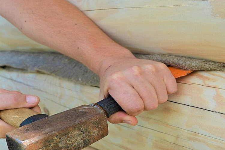 Отделка сруба бани