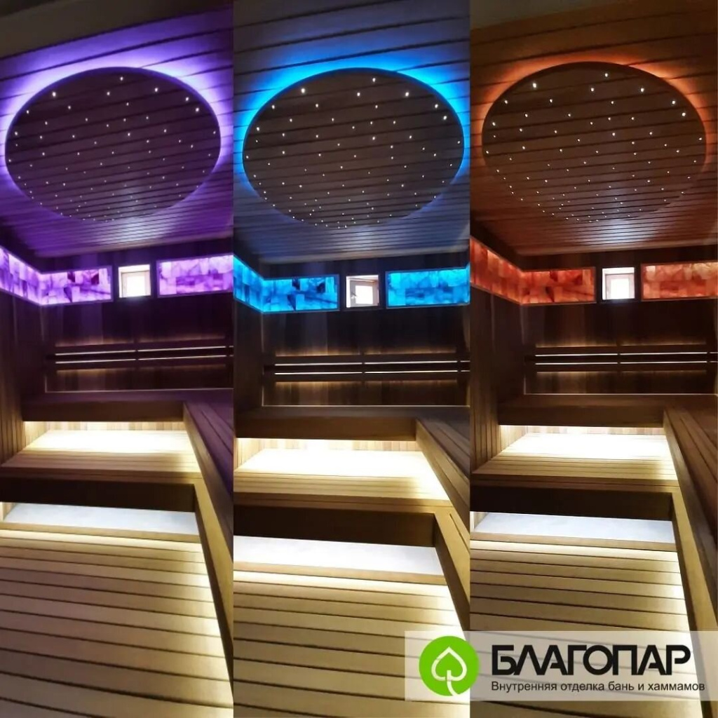 освещение в бане фото