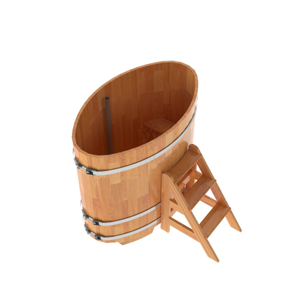 «Купель Bentwood из лиственницы овальная натуральная из сращенных ламелей 0,8х1,42 h-1,21» – 4