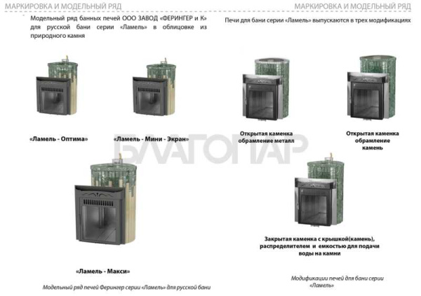 «Ферингер Малютка до 18 м³ Жадеит наборная ламель, печь с закрытой каменкой1» – 4