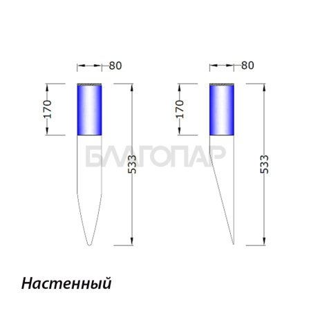 «Светильник Licht2000 Torcia Vetro (настенный) Stock3» – 2