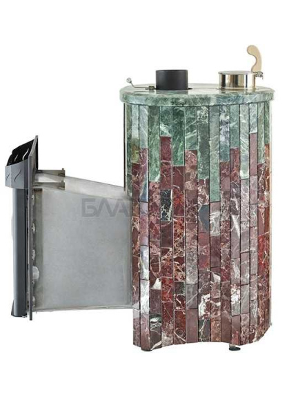 «Ферингер Малютка до 18 м³ змеевик+ Мрамор "Россо Леванте", печь с закрытой каменкой1» – 4