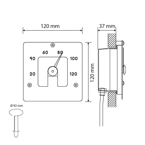 «Светильник Cariitti "Гигрометр" SQ оптоволоконные светильники для сауны1» – 5