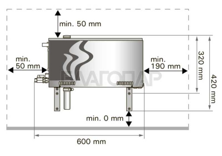«Парогенератор Harvia HELIX HGX90 9.0 кВт с контрольной панелью3» – 7