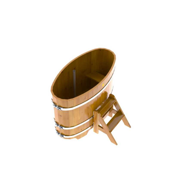 «Купель Bentwood из лиственницы овальная натуральная Рустик 0,69х1,31 h-1,01» – 4