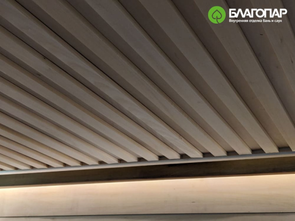 «Вагонка Рейка Липа Текстурированная (25х65мм) 2,0 - 3,0 для бани | Благопар» – 4