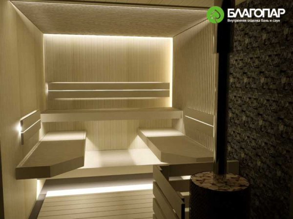 «Вагонка Рейка Липа Текстурированная (25х65мм) 2,0 - 3,0 для бани | Благопар» – 5