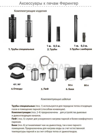 «Ферингер Дымоход стартовый D115мм L1м. цвет черный3» – 2