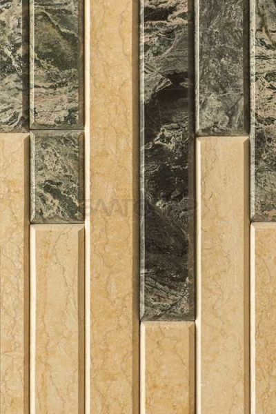 «Ферингер Каменный цветок Жадеит + Окаменевшее дерево фасад, наборная ламель, м21» – 3