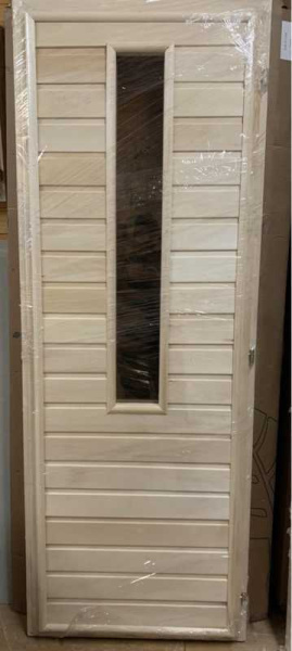 «Дверь из липы "Тула" с прямоугольным окошком стеклопакет (2000х700мм)1» – 2